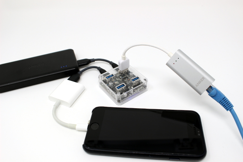 Iphone Ipadでusb機器を接続して使う セルフパワーusbハブ編 Reliphone For Iphone